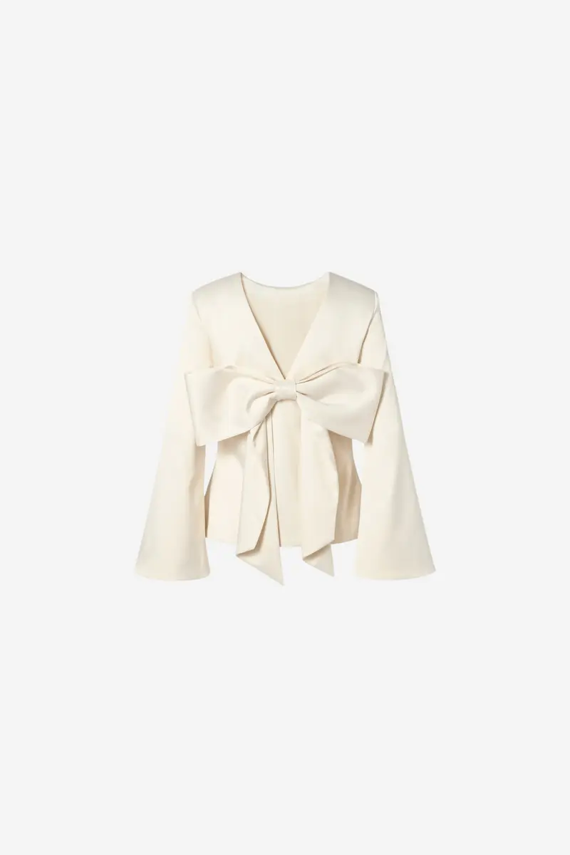 Elna Bow Detailed Top Vanilla