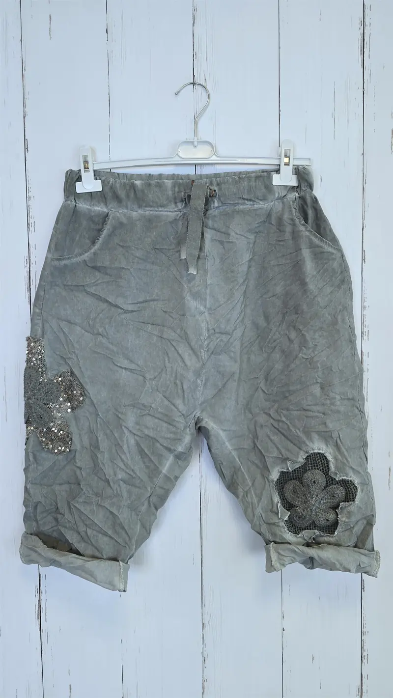 Elsa shorts i viskoseblanding kaki