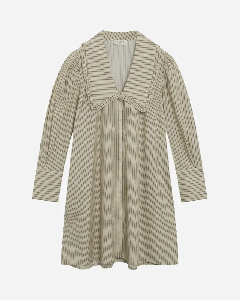 Elsbeth Dress - Ecru Stripe