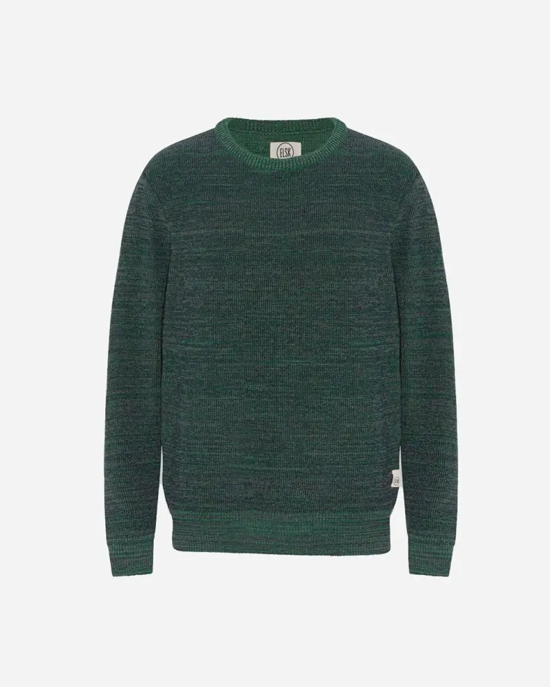 ELSK® AGGER MEN'S KNIT -  DARK GREEN MULTI