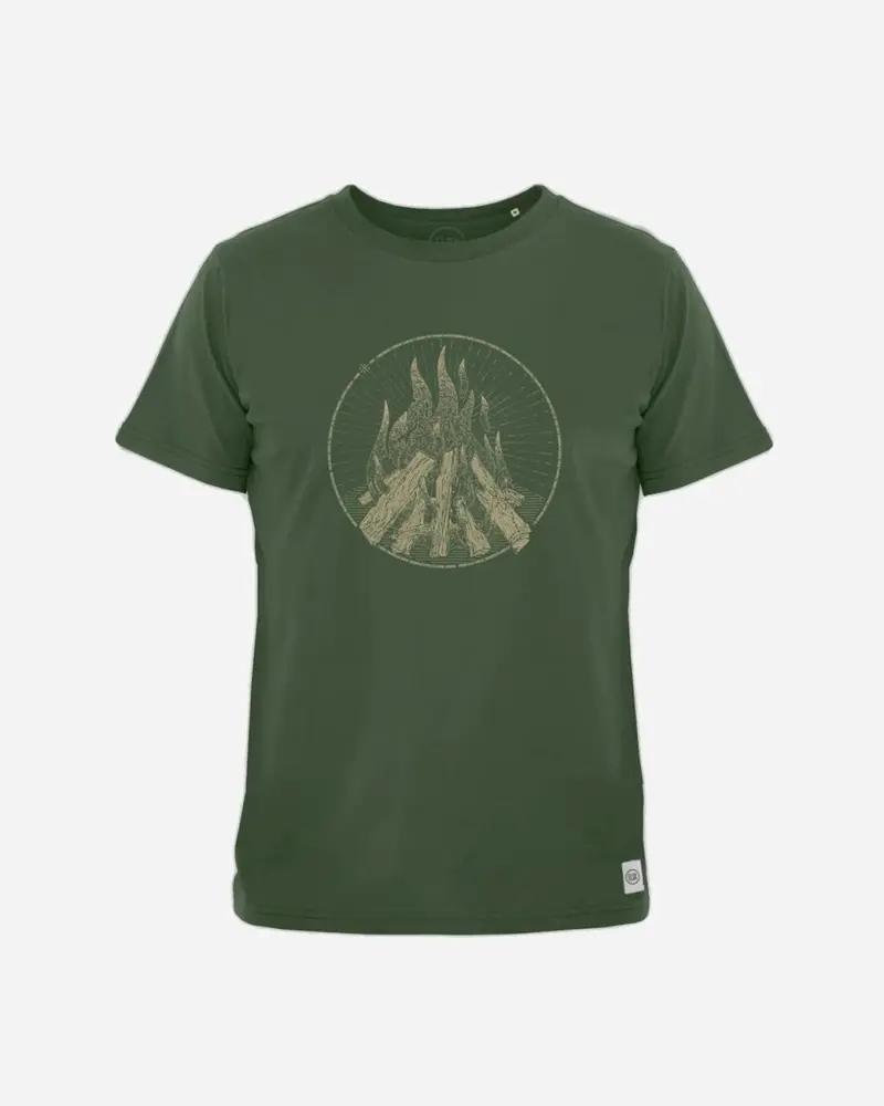 ELSK® BAAL  BRUSHED MEN'S TEE - FOREST GREEN