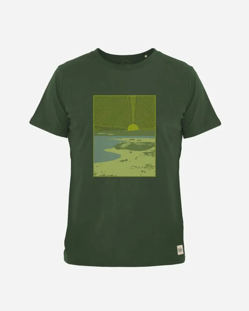 ELSK® BAGSØ (LP) MEN'S BRUSHED TEE - FOREST GREEN