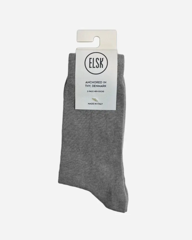 ELSK® EIK SOCKS. 2-PACK - DARK GREY MEL