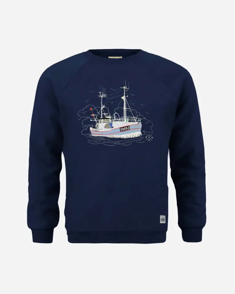 ELSK® "KUTTER" EMB SWEATSHIRT - NAVY
