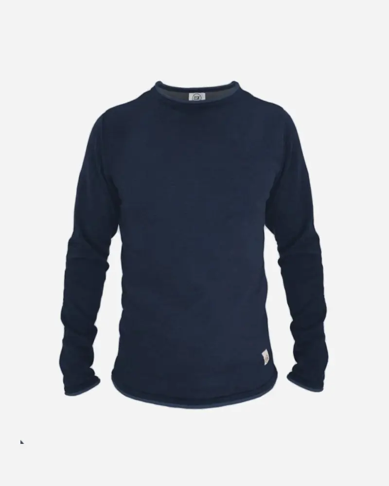 ELSK LØNNERUP MEN'S KNIT DOUBLE KNITTED - DARK NAVY