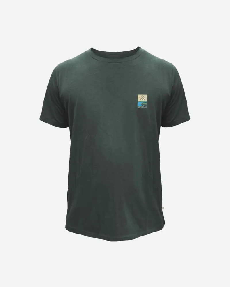 ELSK® PCH BAGSØ WOOL MEN'S T-SHIRT -  STONE GREEN