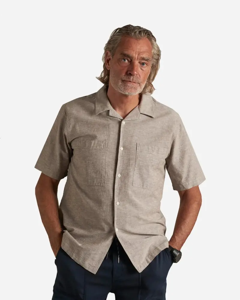 ELSK PELLE MEN'S SS SHIRT - LIGHT BROWN