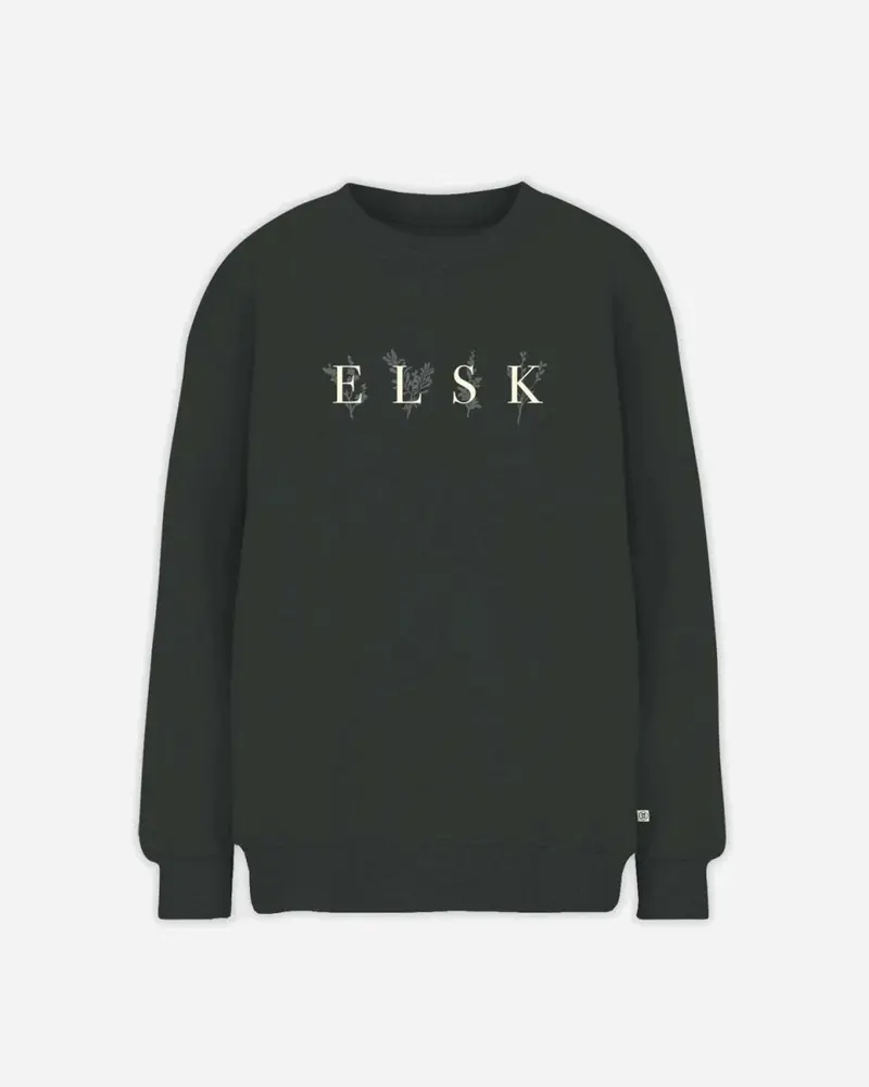 ELSK® PORSE LOGO ANNA WOMEN'S CREWNECK - PIRATE BLACK