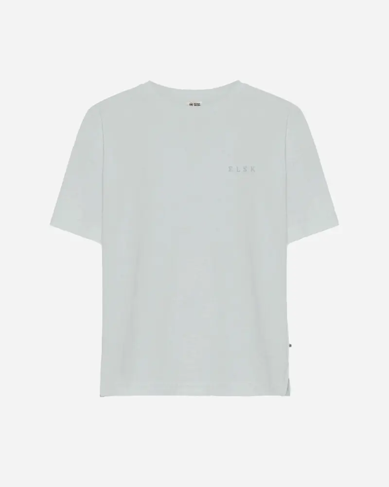 ELSK® PURE EMB THILDA TUNG TEE - SEA GREY