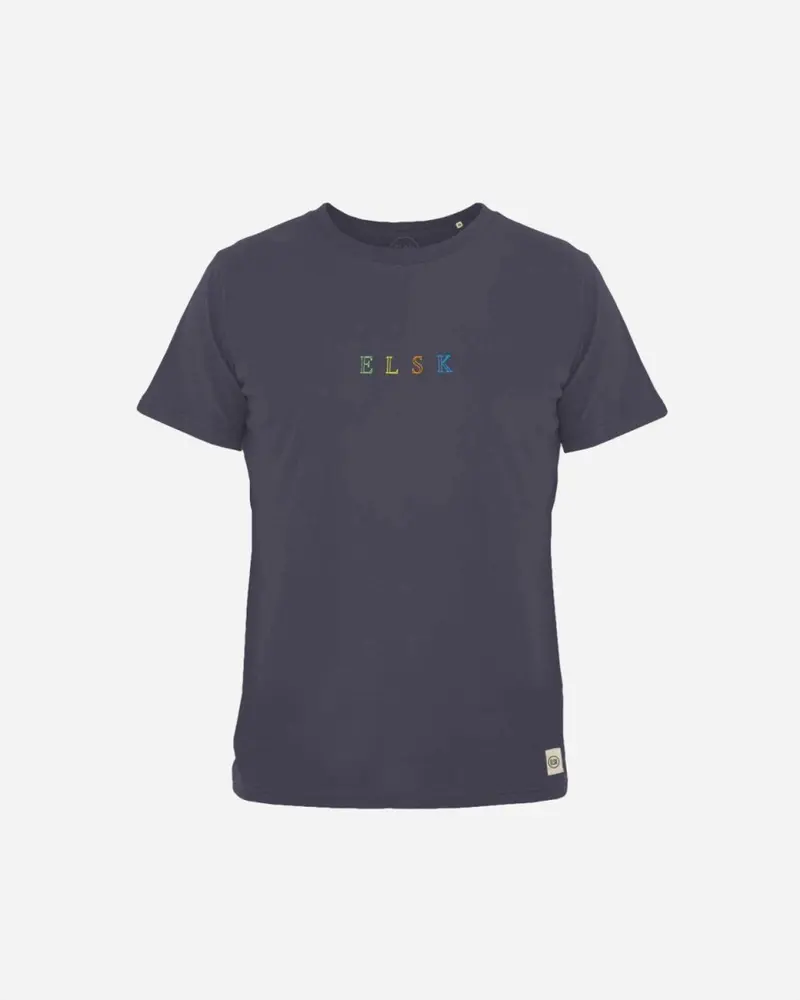 ELSK® PURE STROKE EMB BRUSHED T-SHIRT - DARK NAVY