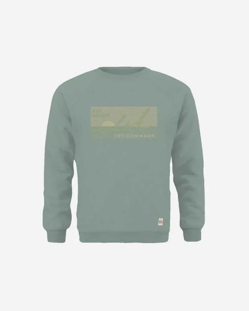 Elsk Sunsign Patch Tværs Men's Sweatshirt - Dust Green