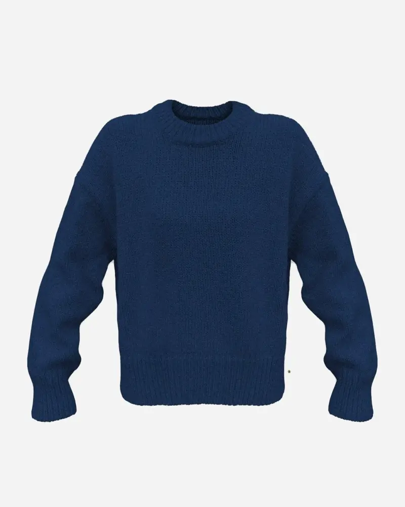 ELSK® VORUP KNITTED CREW NECK - Navy Melange