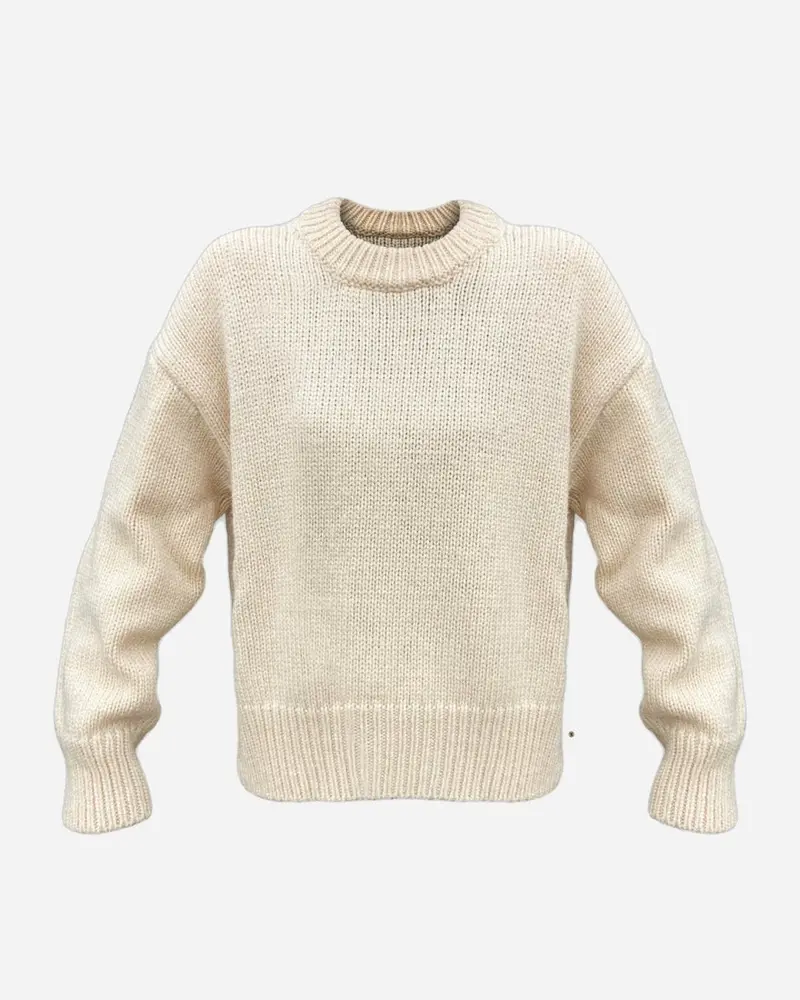ELSK® VORUP KNITTED CREW NECK - SAND MELANGE