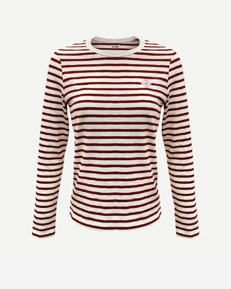 ELSK WCB EMB LS STRIPE - Offwhite/Dust