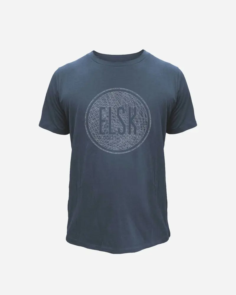 ELSK® WEB LOGO WOOL MEN'S T-SHIRT - NAVY