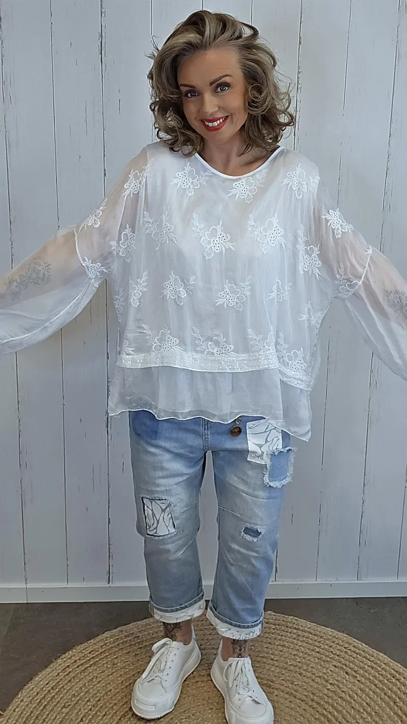 Elvira bluse hvit