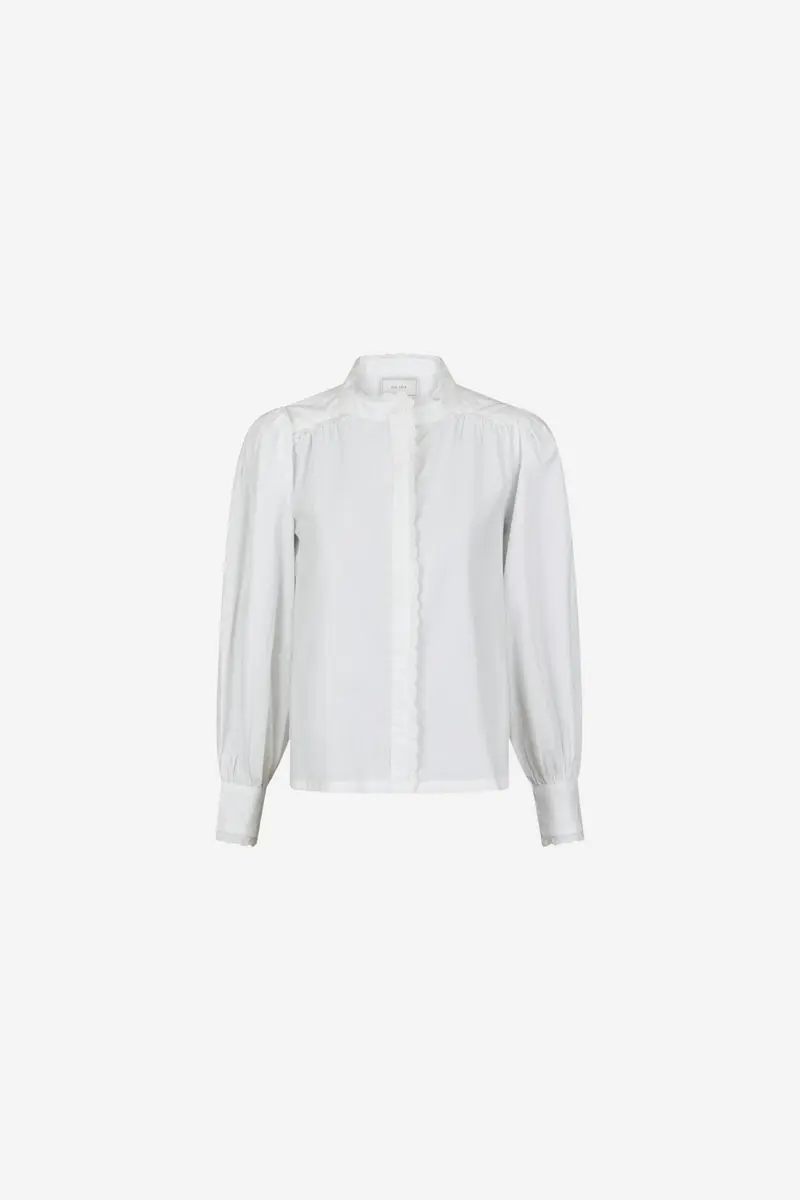 Ema C Poplin Blouse White