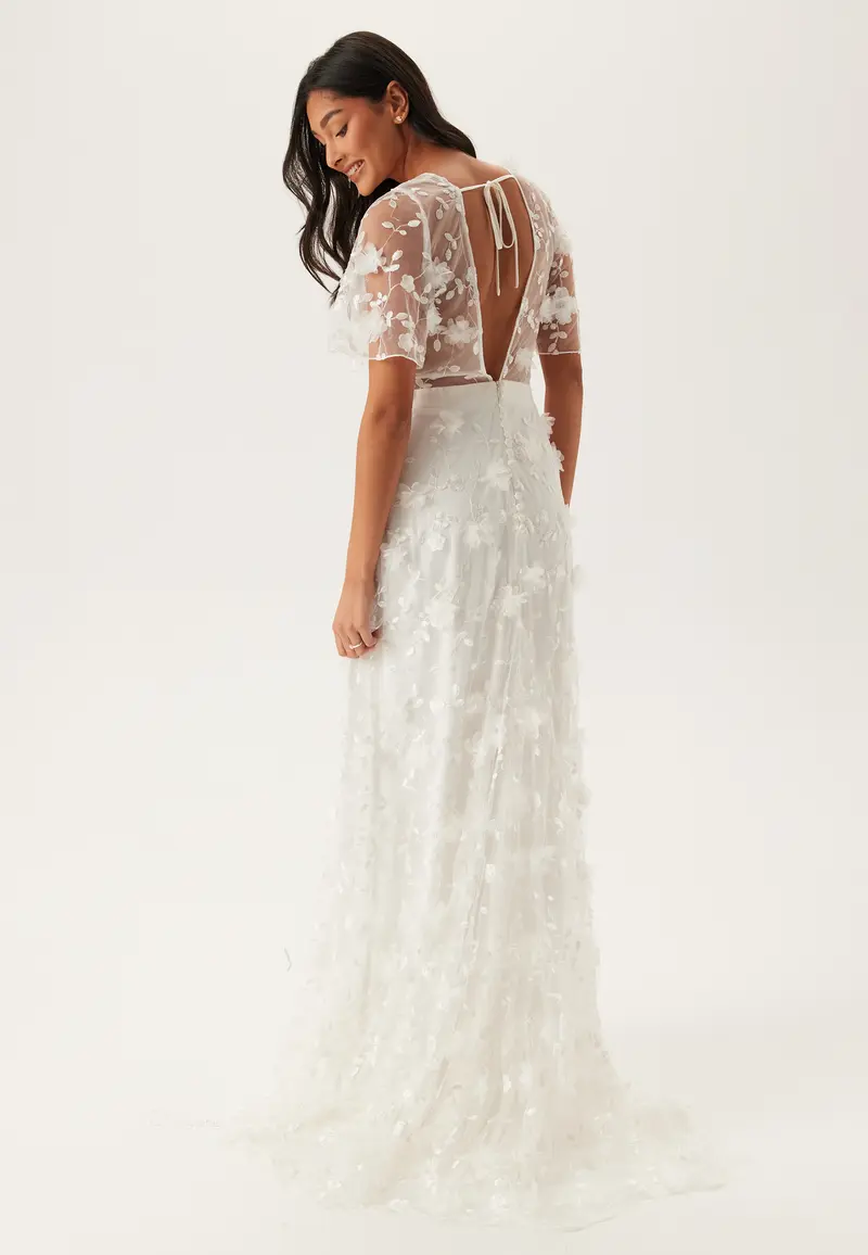 Embroidered Floral Wedding Gown