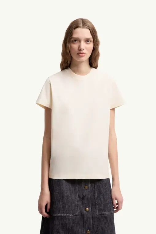 Embroidered Logo Cotton T-Shirt White