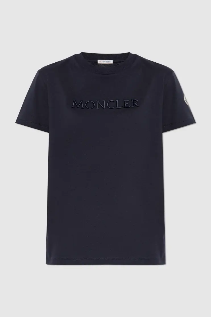 Embroidered Tonal Logo T-Shirt Blue