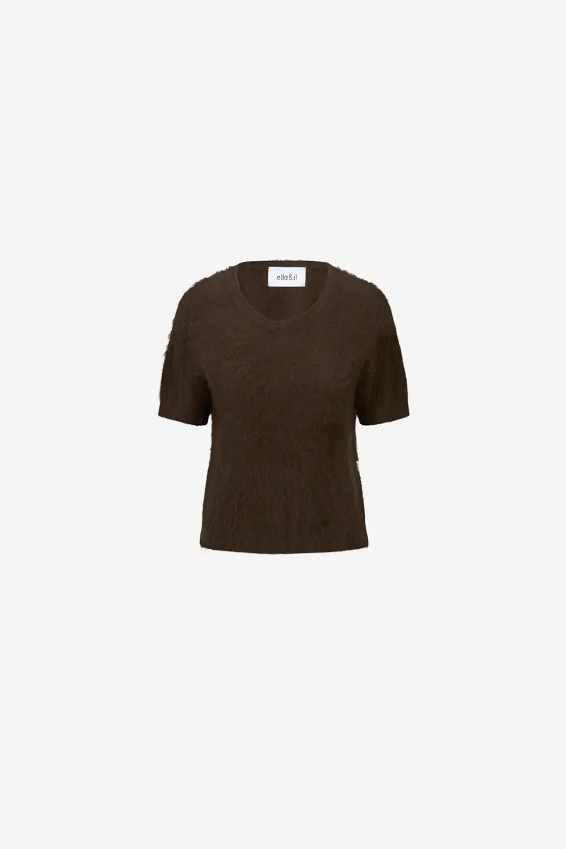 Emmy Brushed Tee Brown