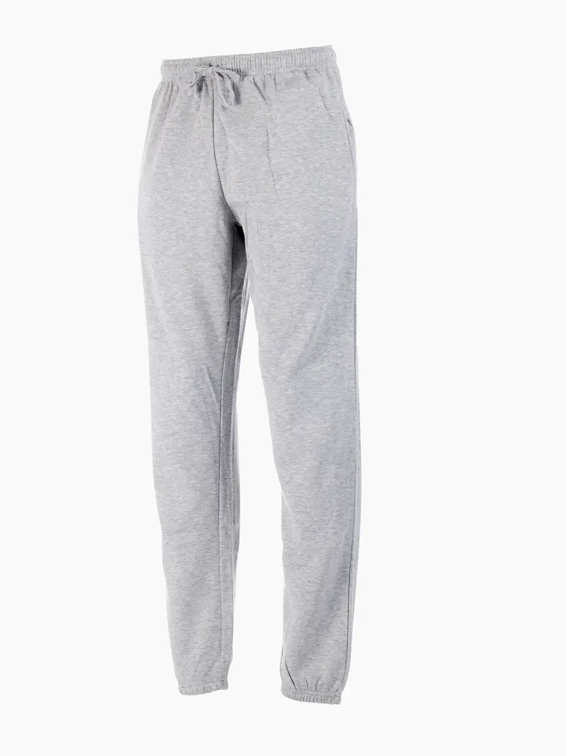 Ensfarget joggebukse unisex Grå melert
