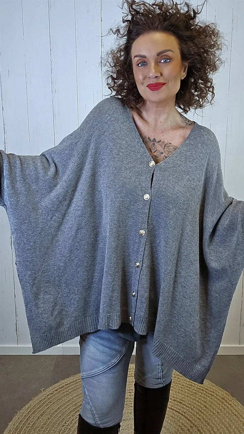 Enya cardigan grå