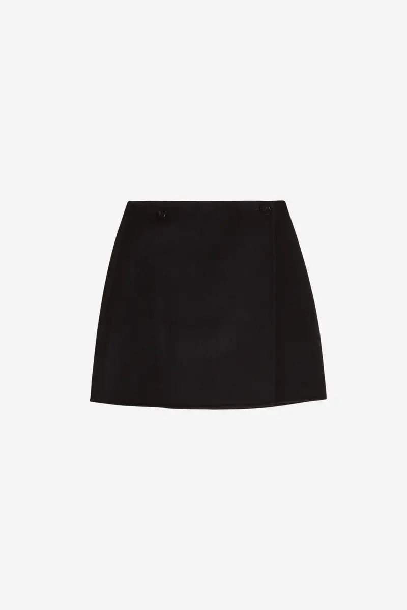 Erina Wool Skirt Black