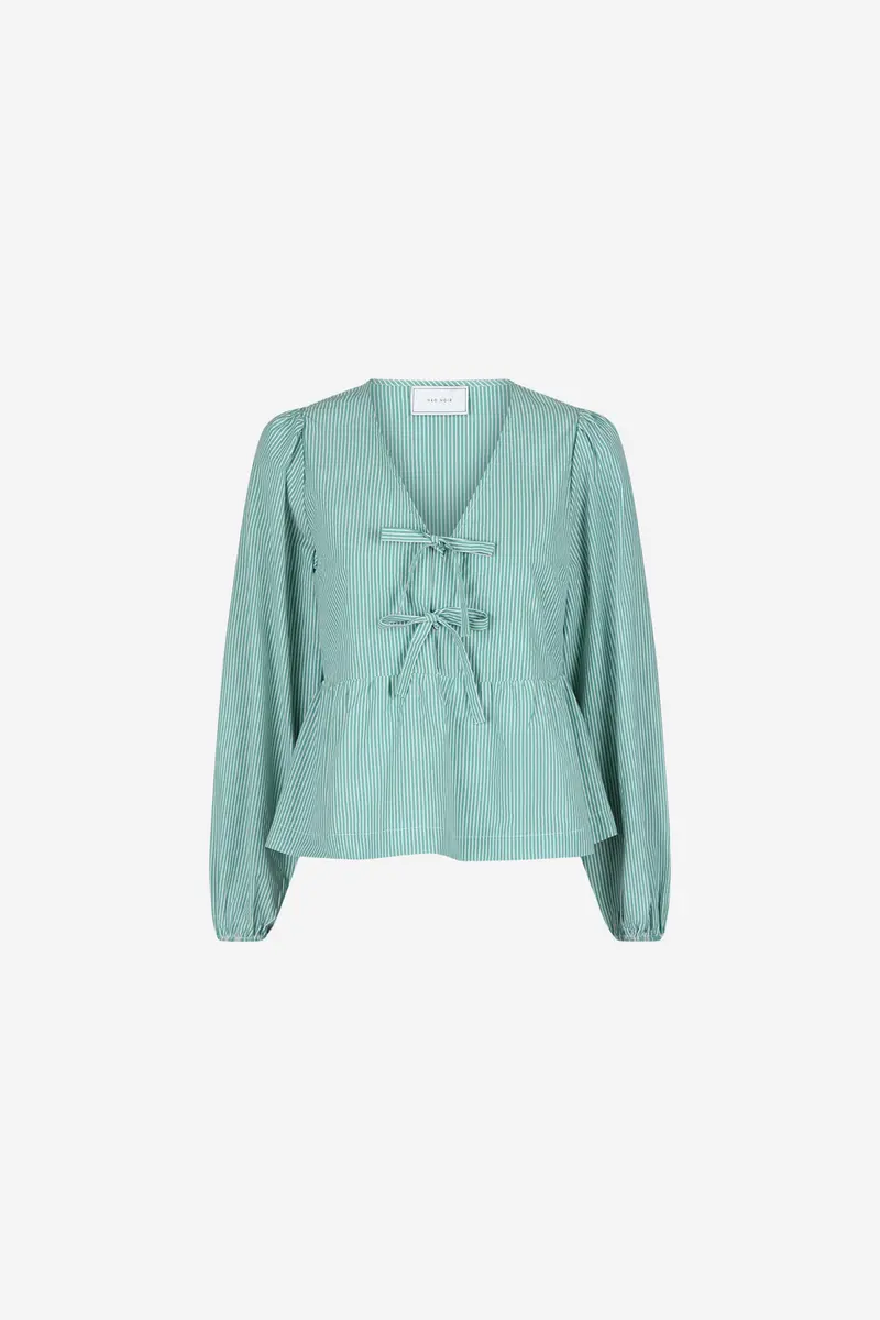 Esmée Small Stripe Blouse Green