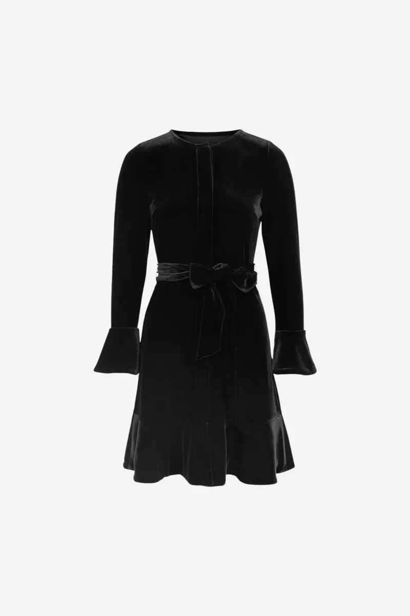 Esther Velour Dress Black