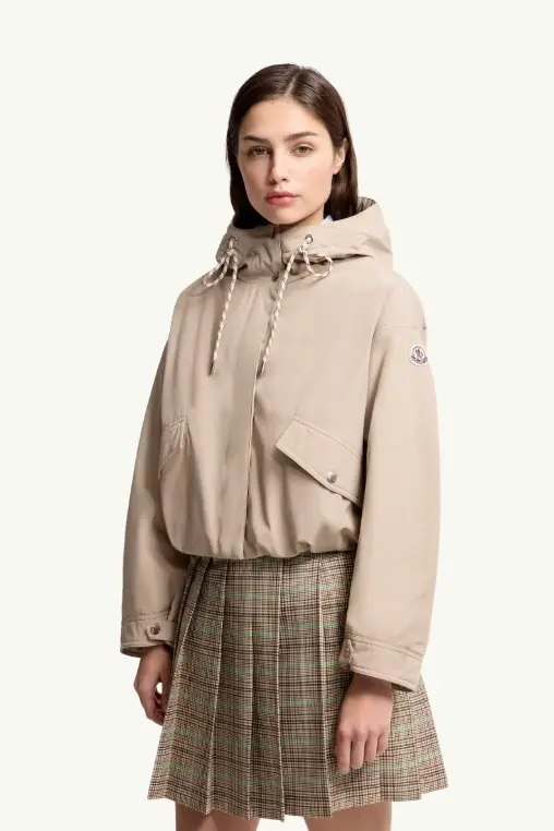 Eucalyptus Hooded Short Down Jacket Stone