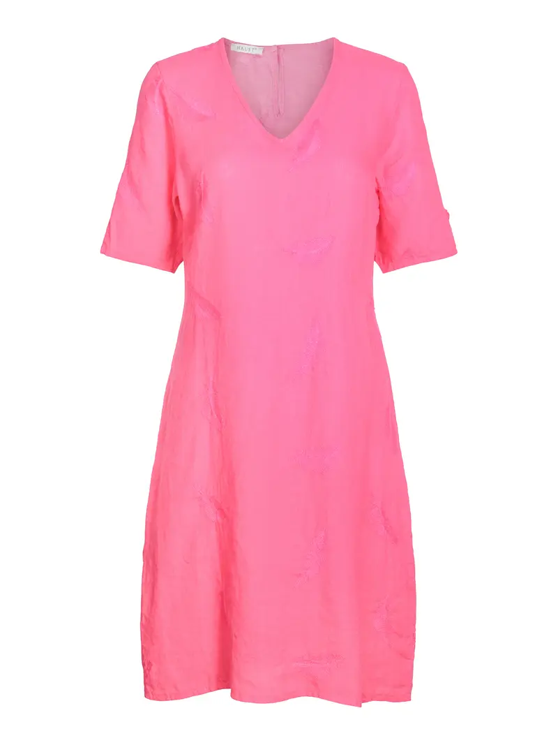 Everyday linen dress Fuchsia