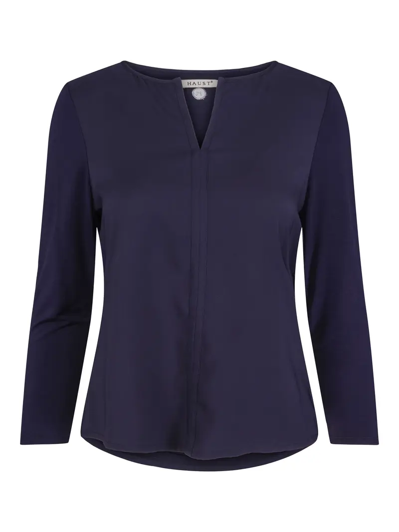 Everyday V-neck blouse Marineblå