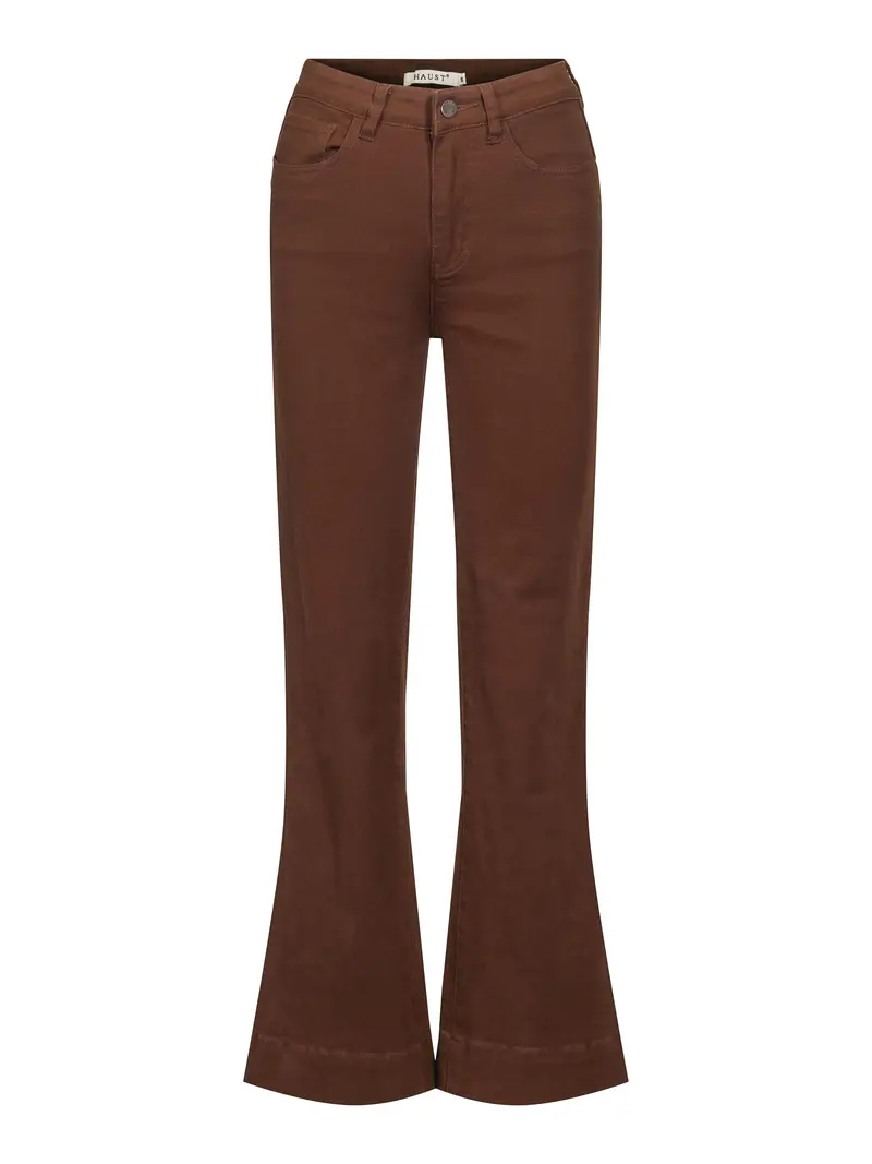 FANNY - Casual stretch twill trouser 79 cm Dark Brown