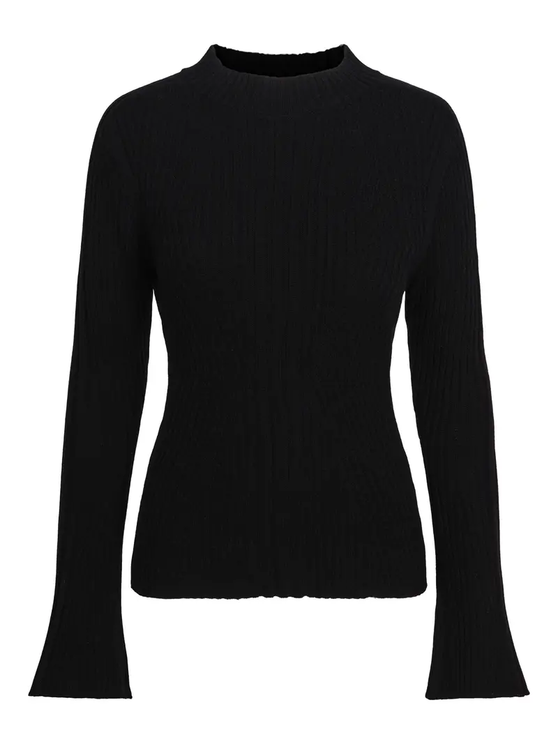 Fashion knitted pullover Black