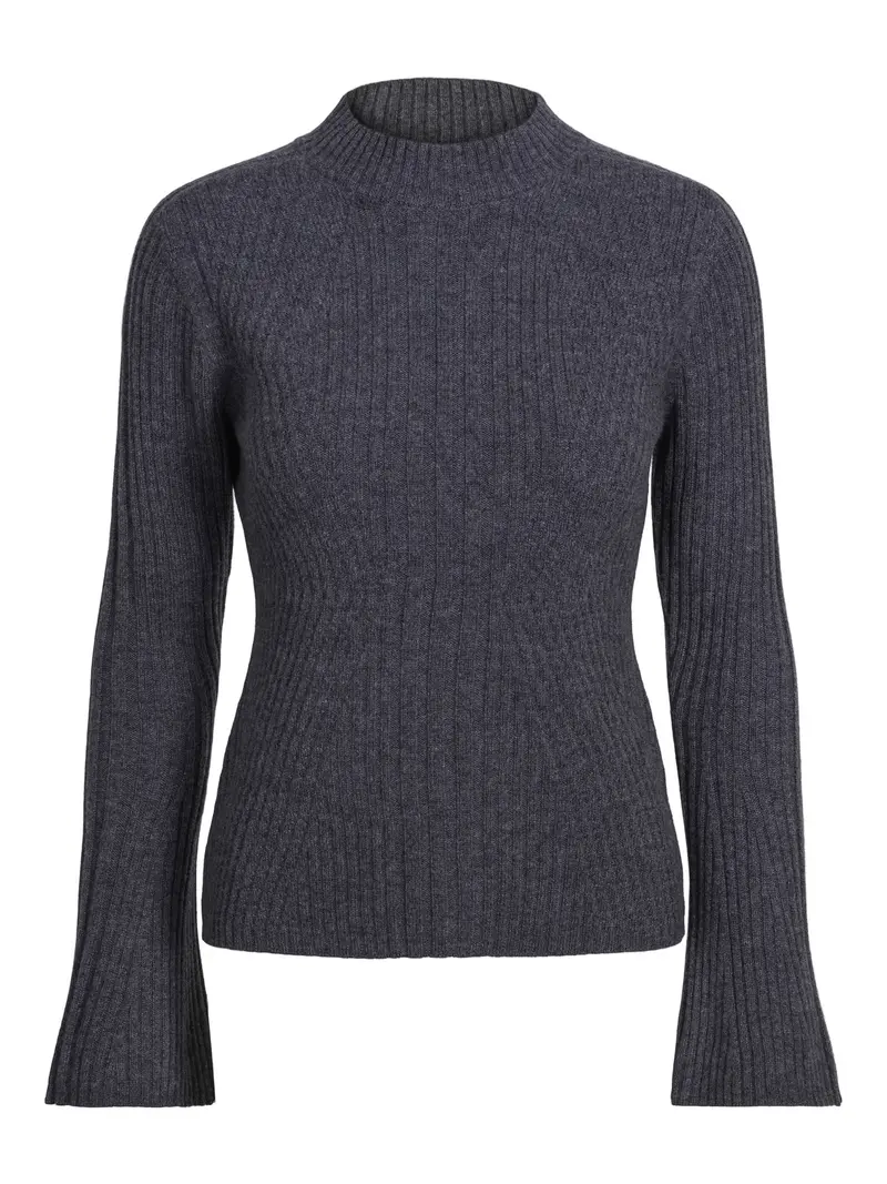 Fashion knitted pullover Grey Mel.