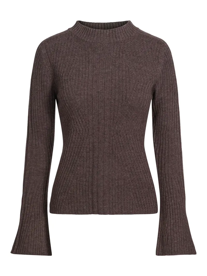 Fashion knitted pullover Taupe Mel.