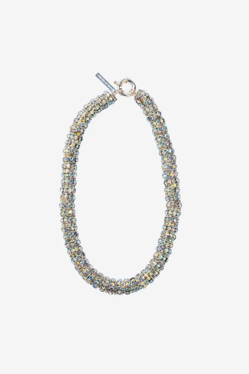 Fat Diamond Necklace Silver