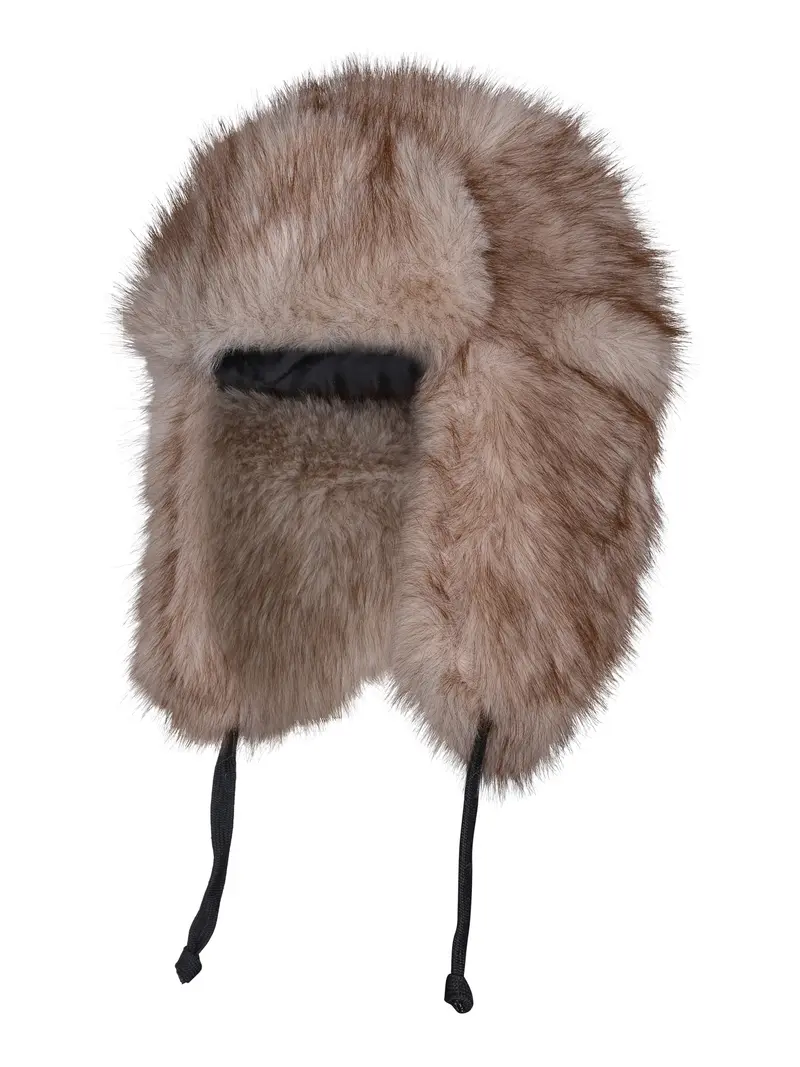Faux fur hat Sand