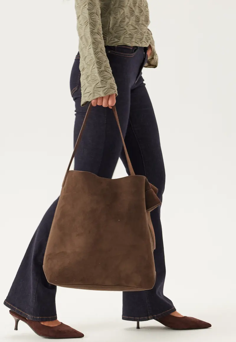 Faux Suede Large Tote Bag