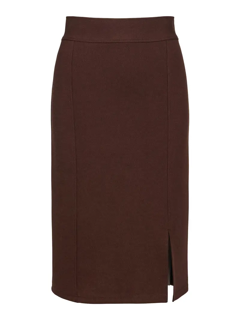 Favorite slit skirt Dark Brown