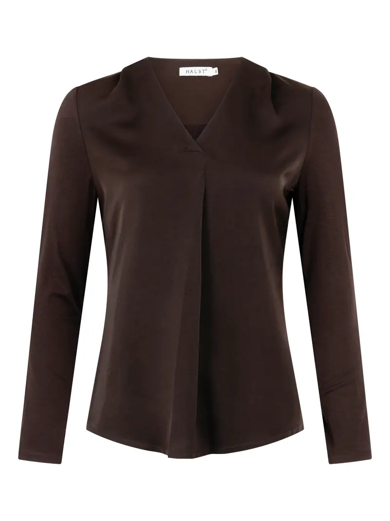Favorite v-neck blouse Dark Brown