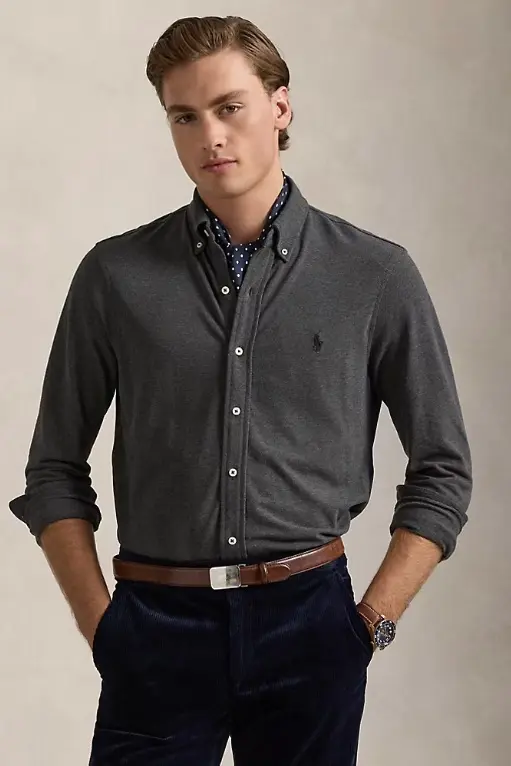 Featherweight Mesh Shirt Grey Heather