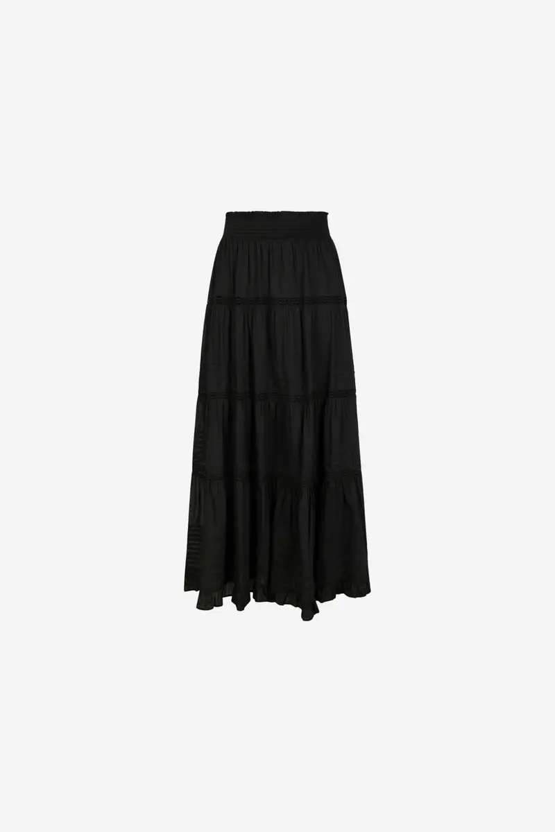 Felicia S Voile Skirt Black