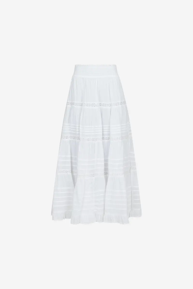Felicia S Voile Skirt White