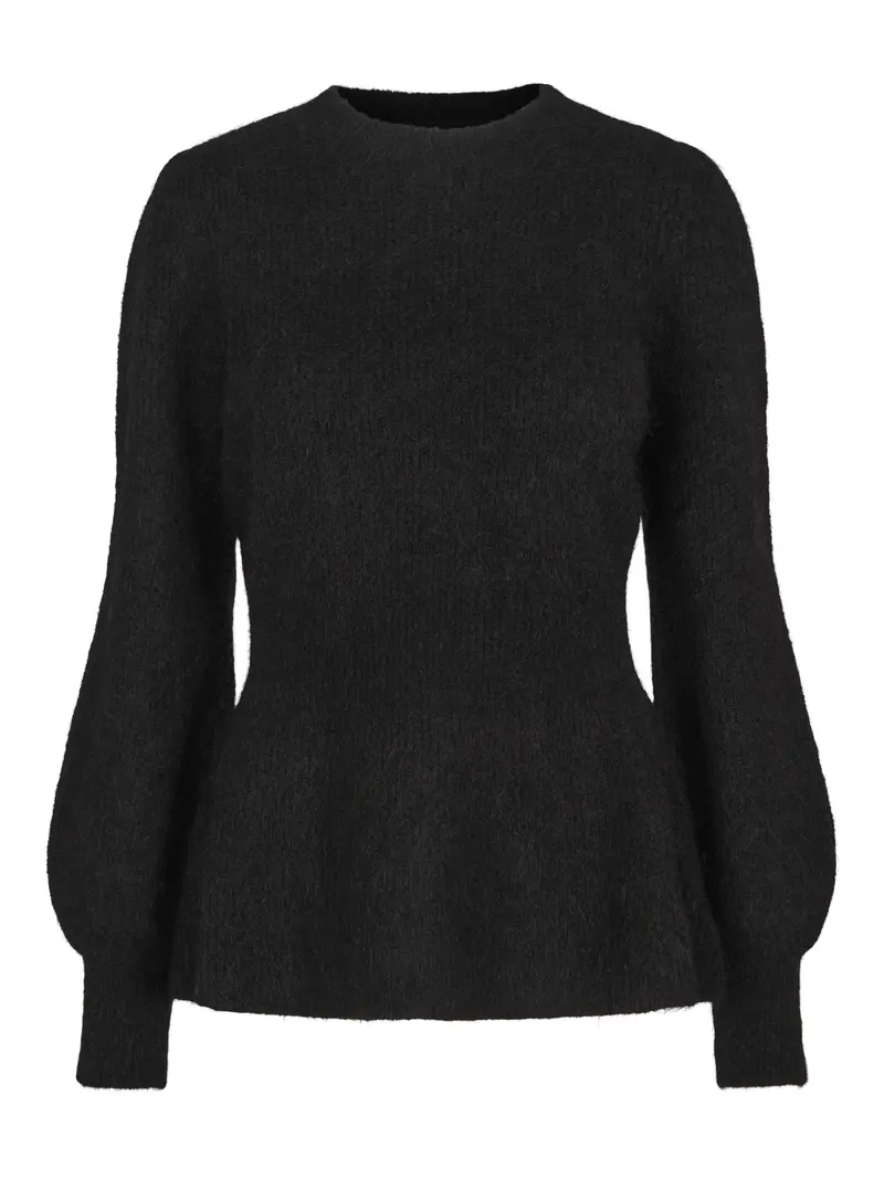 Feminine luxury pullover Black