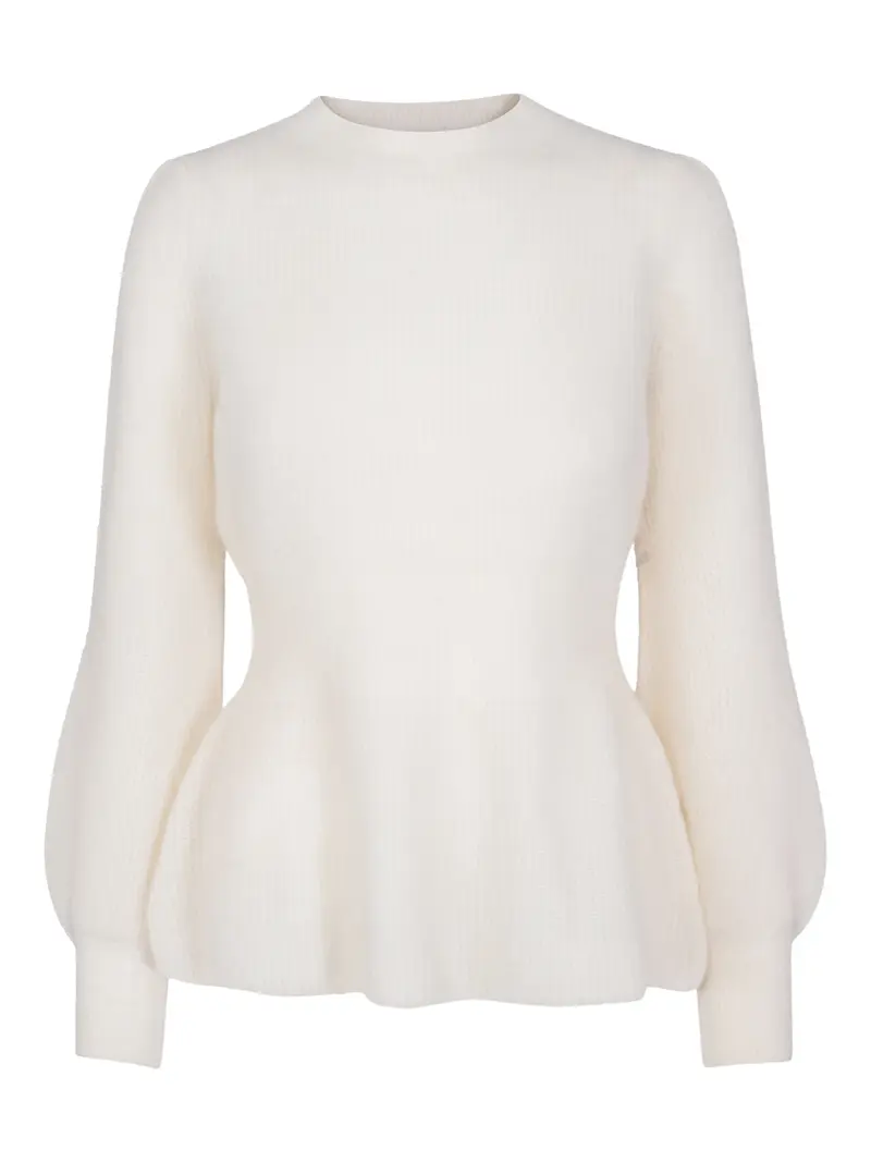 Feminine luxury pullover Creme