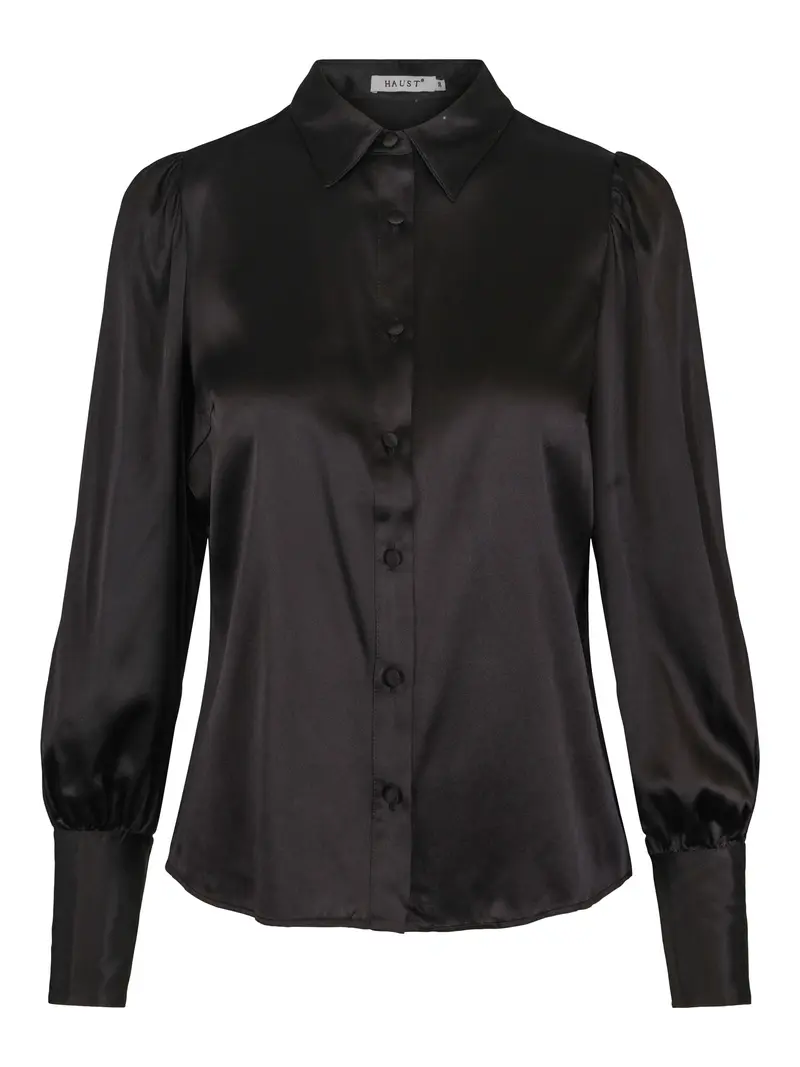 Feminine silk blouse Sort