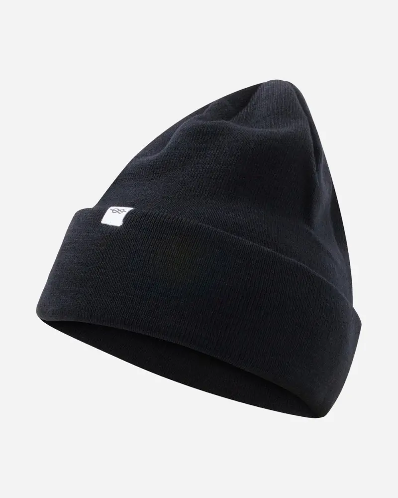 Fine Rib Beanie - Black