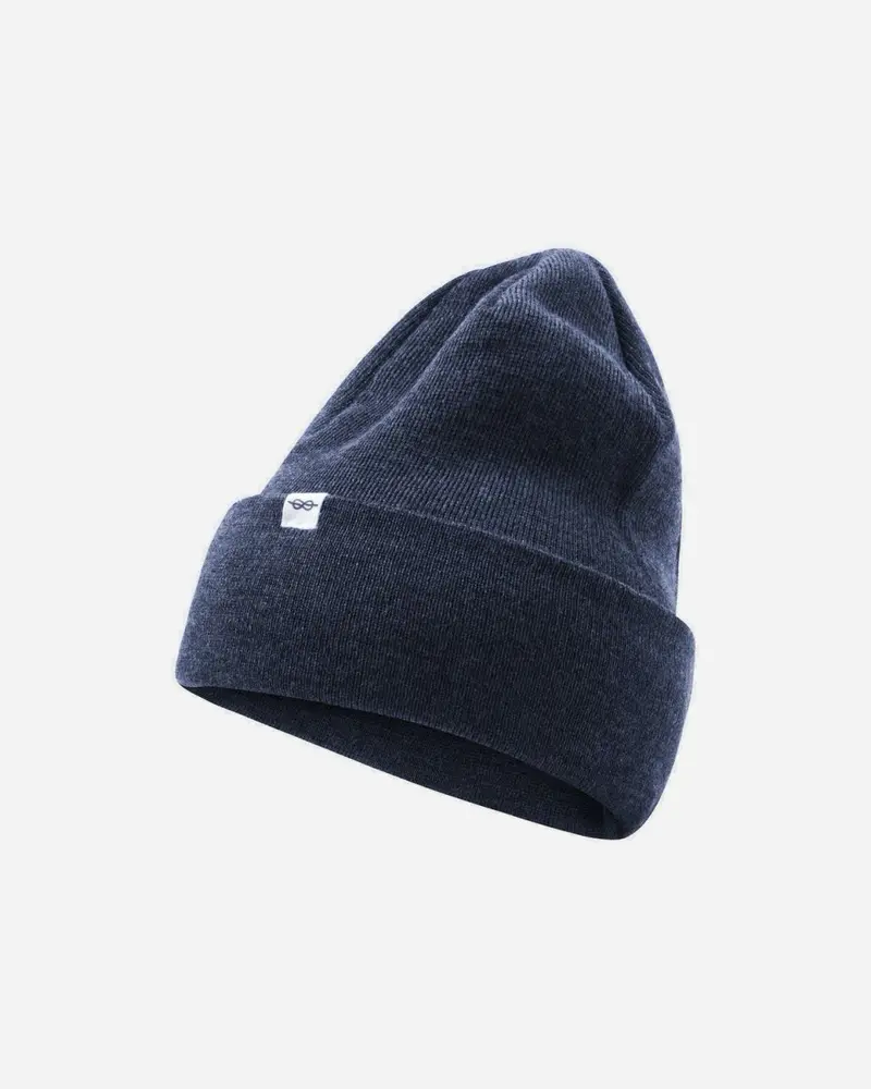 Fine rib beanie - Navy